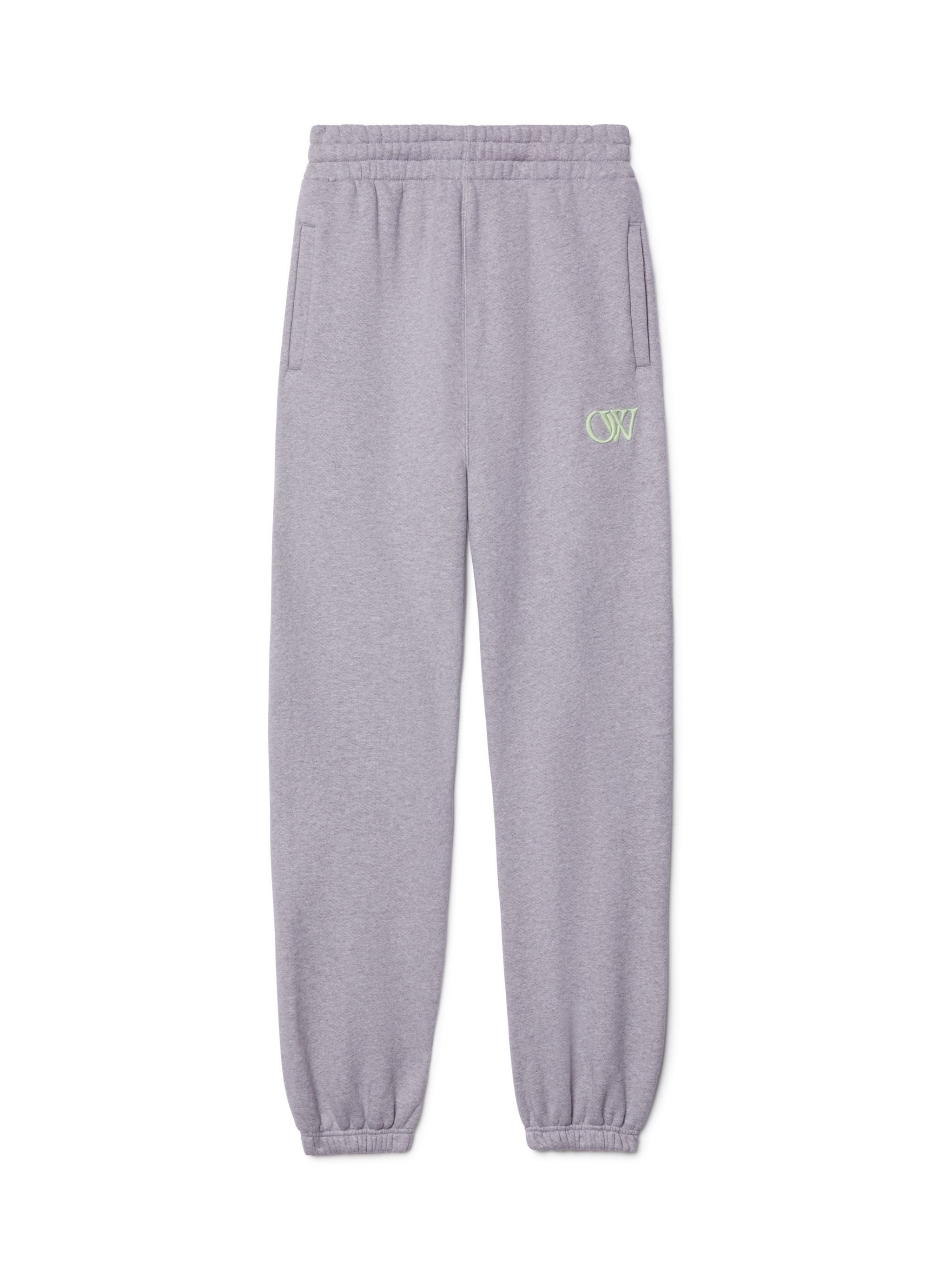 OFF WHITE Joggers Grigi Con Logo Ow Ricamato GRIGIO OWCH006S25FLE001