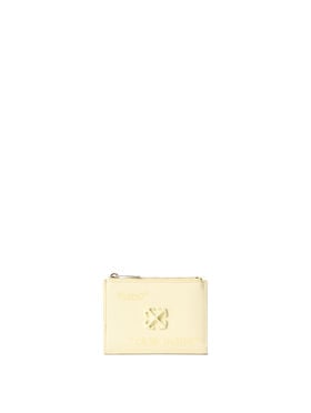 OFF WHITE Jitney Quote Zip Bifold Wallet DOUBLE CREAM - DOUBLE CREAM OWNC072F25LEA002