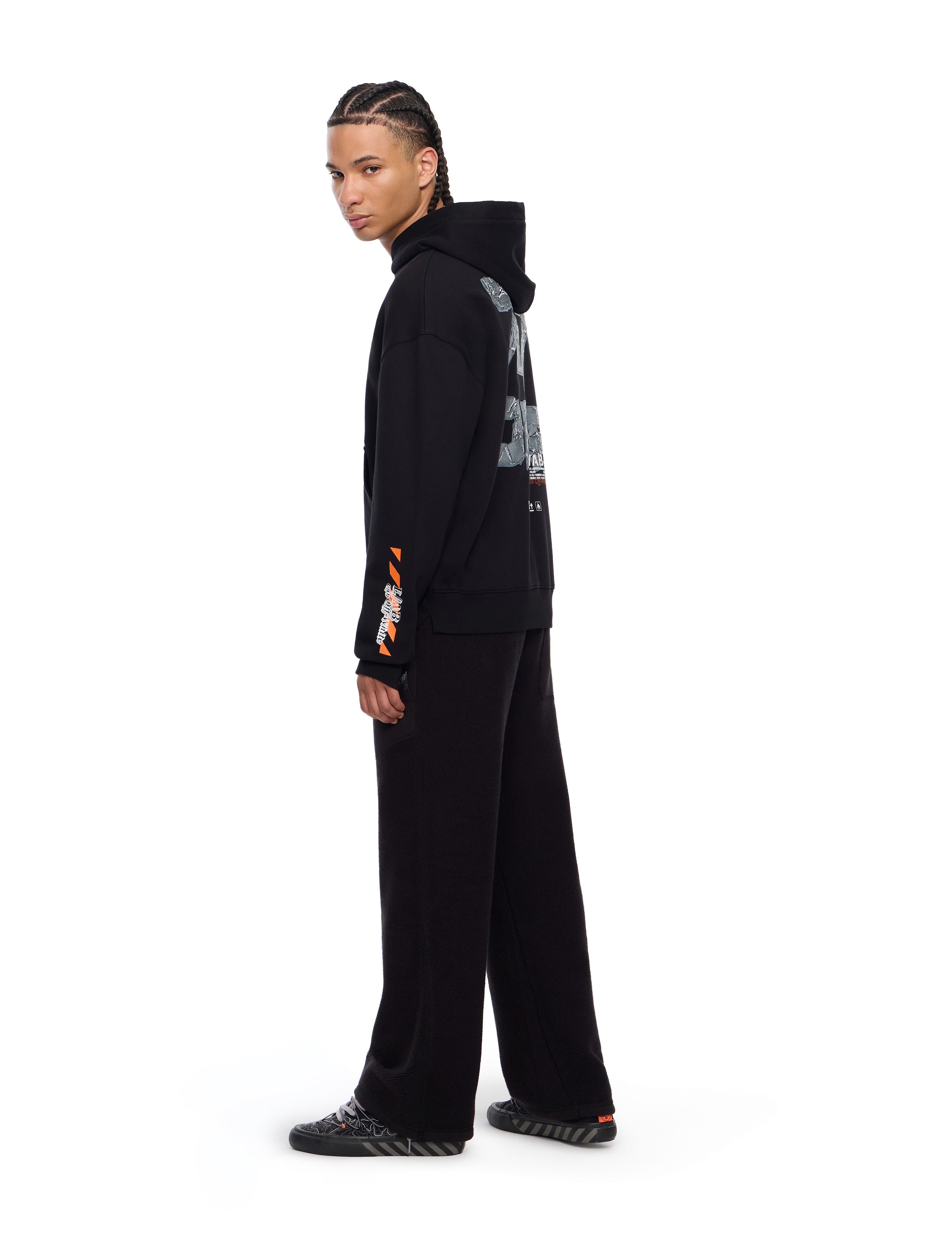 LAB L/AB Off Active Tape Hoodie BLACK 44LABF26K081