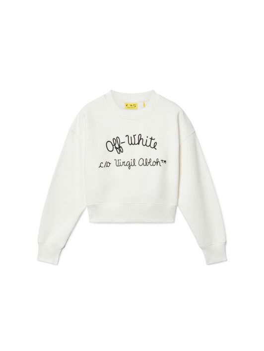 OFF WHITE Ringer Sweatshirt WEISS OGBA013S25FLE001