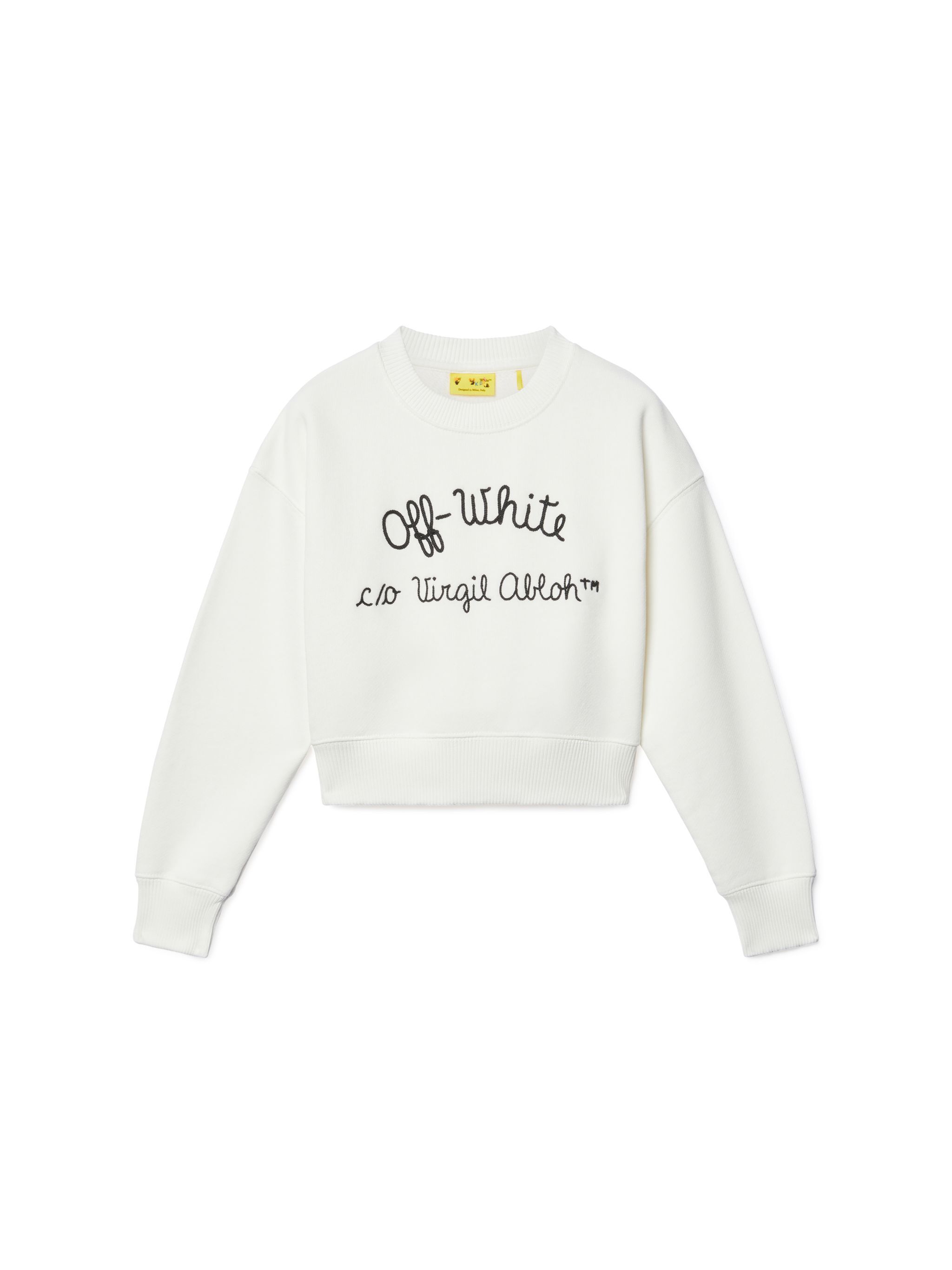 OFF WHITE Ringer Sweatshirt WEISS OGBA013S25FLE001
