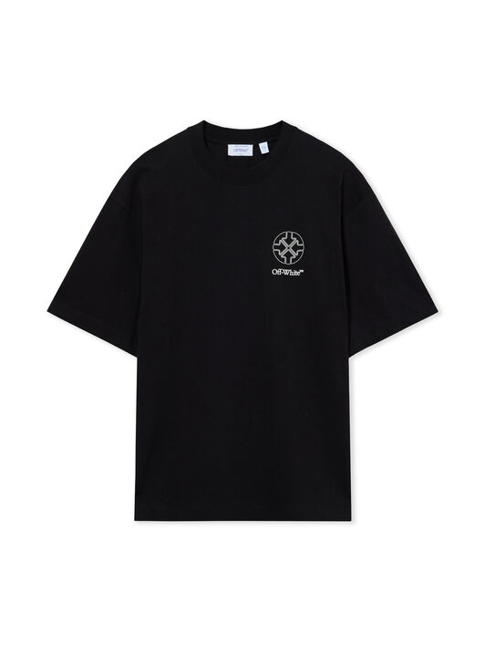 OFF WHITE Offline Half Arrow Skate Short Sleeve T-Shirt BLACK 44MAA120F26J01E