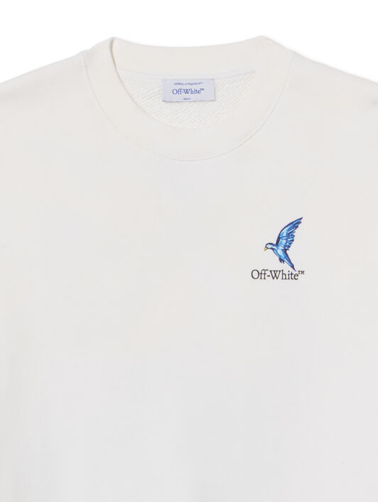 OFF WHITE Fresco Arrow Sweatshirt WHITE - BLACK OWBA055S25FLE001