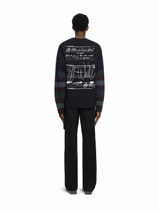 OFF WHITE Racing Staff Cotton Gabardine Pants BLACK 44MCF04RF26F001