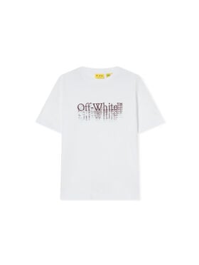 OFF WHITE Big Bookish Stamp Short Sleeve T-Shirt WHITE 44BAA002F26J001