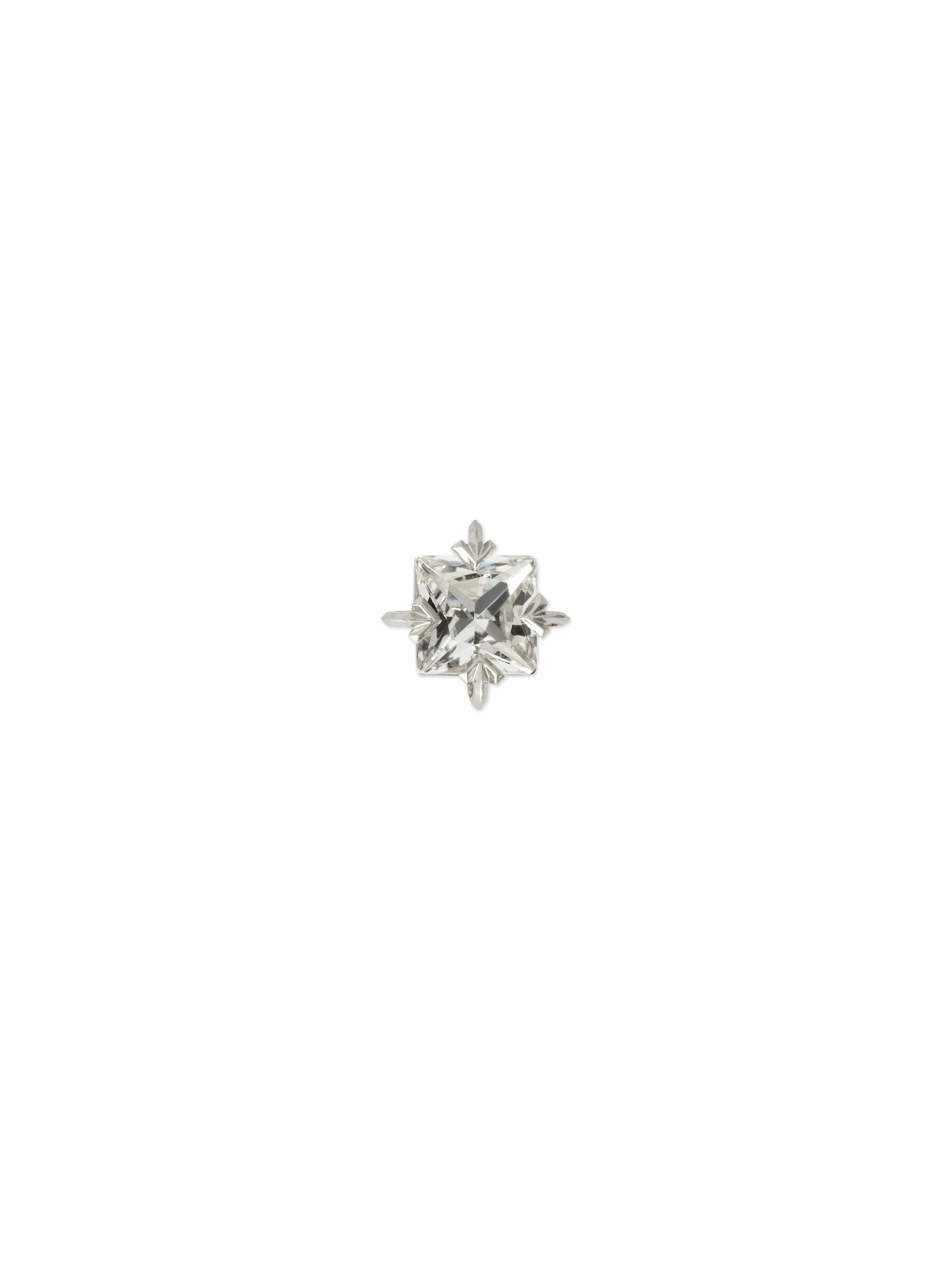 OFF WHITE Bling Square Mono Earring SILVER - SILVER OMOD11TS26MET001
