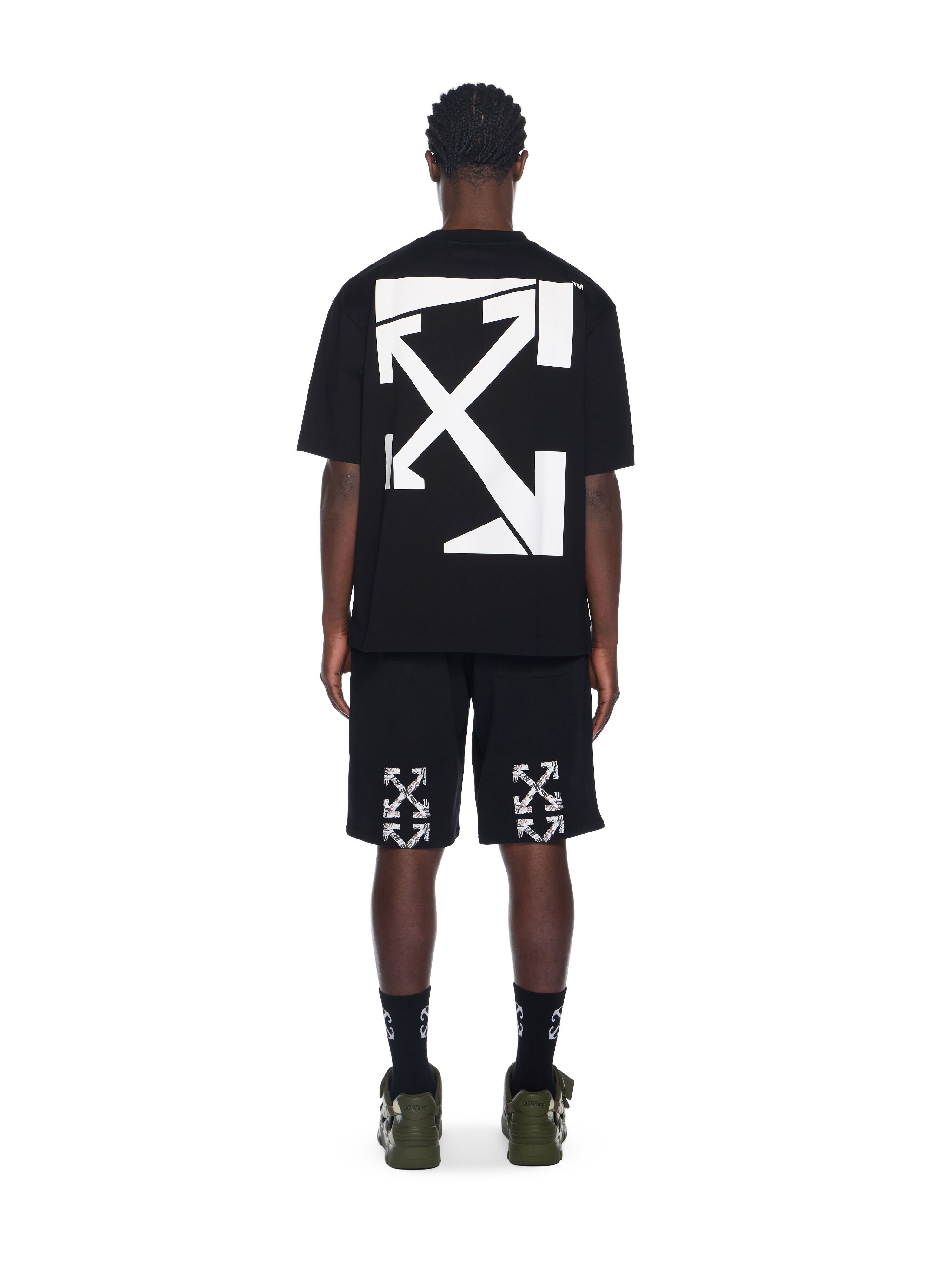 Run Arrow Skate Logo T-Shirt OFF WHITE Run Arrow Skate Logo T-Shirt BLACK - WHITE OMAA120F25JER00F