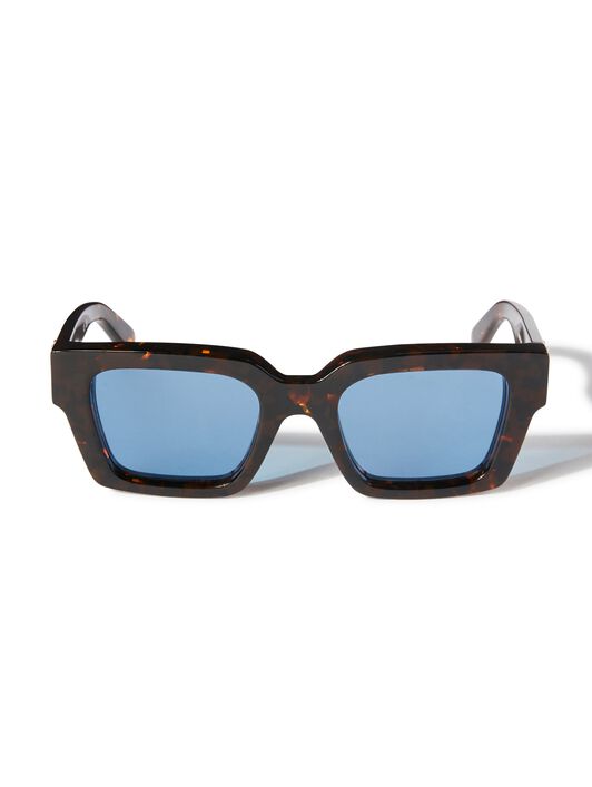 OFF WHITE Havana/Blue Virgil Sunglasses BROWN OERI008C99PLA004