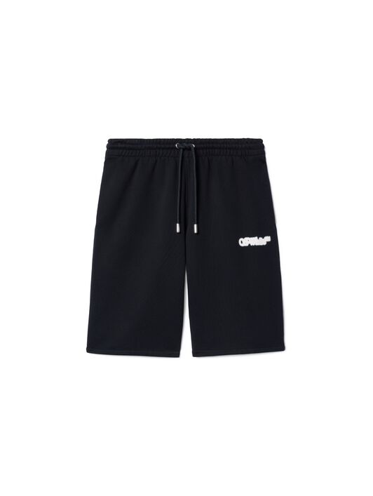 OFF WHITE Black Spray Arrow Sweat Shorts BLACK OMCI013S25FLE003
