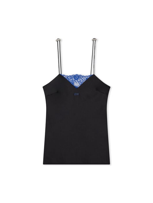 Satin Lace Slip Camisole OFF WHITE Satin Lace Slip Camisole Black Nautical Blue 2FA00869T