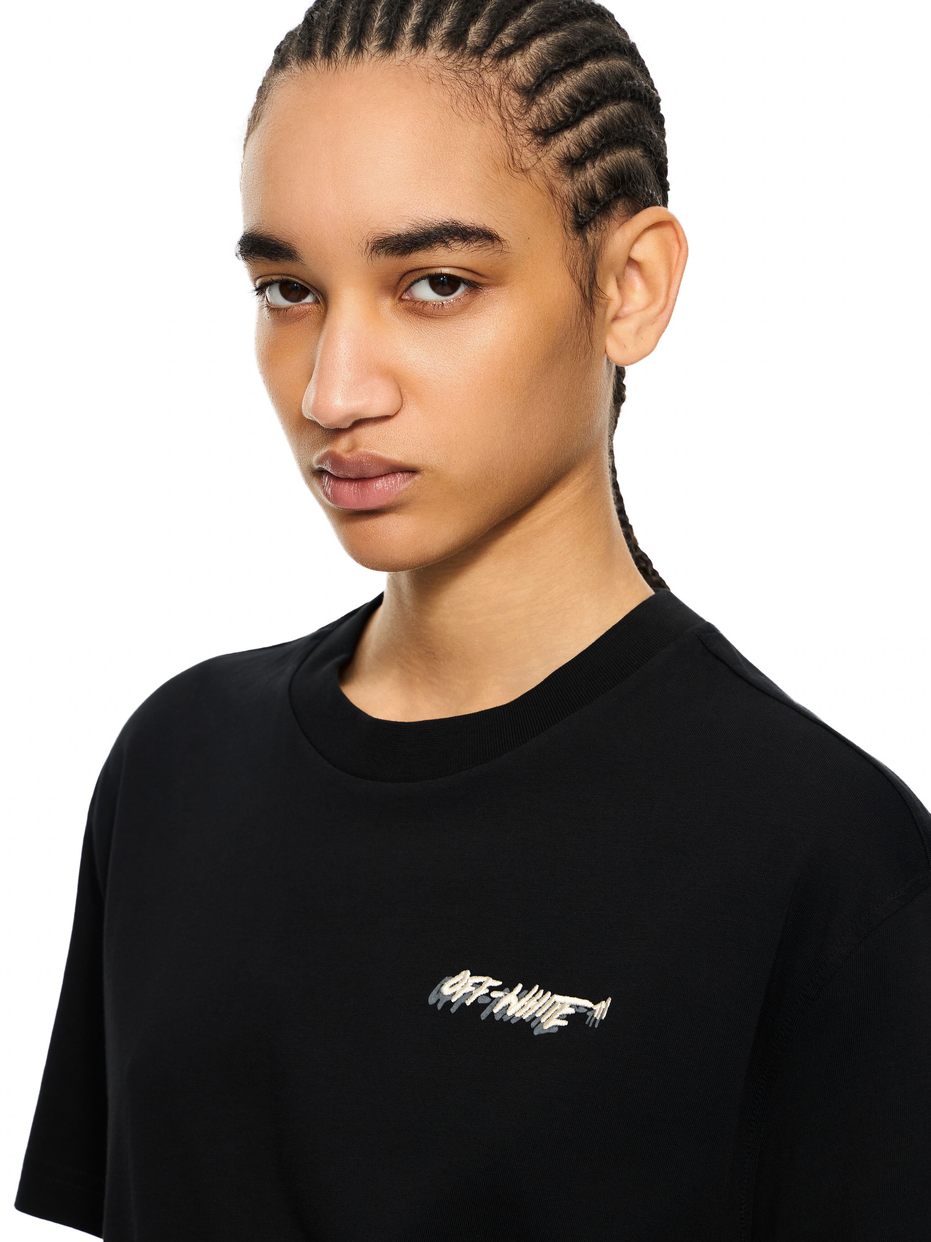 OFF WHITE Shadow Logo T-Shirt Black-Lemon Icing 2AA089S26JER001