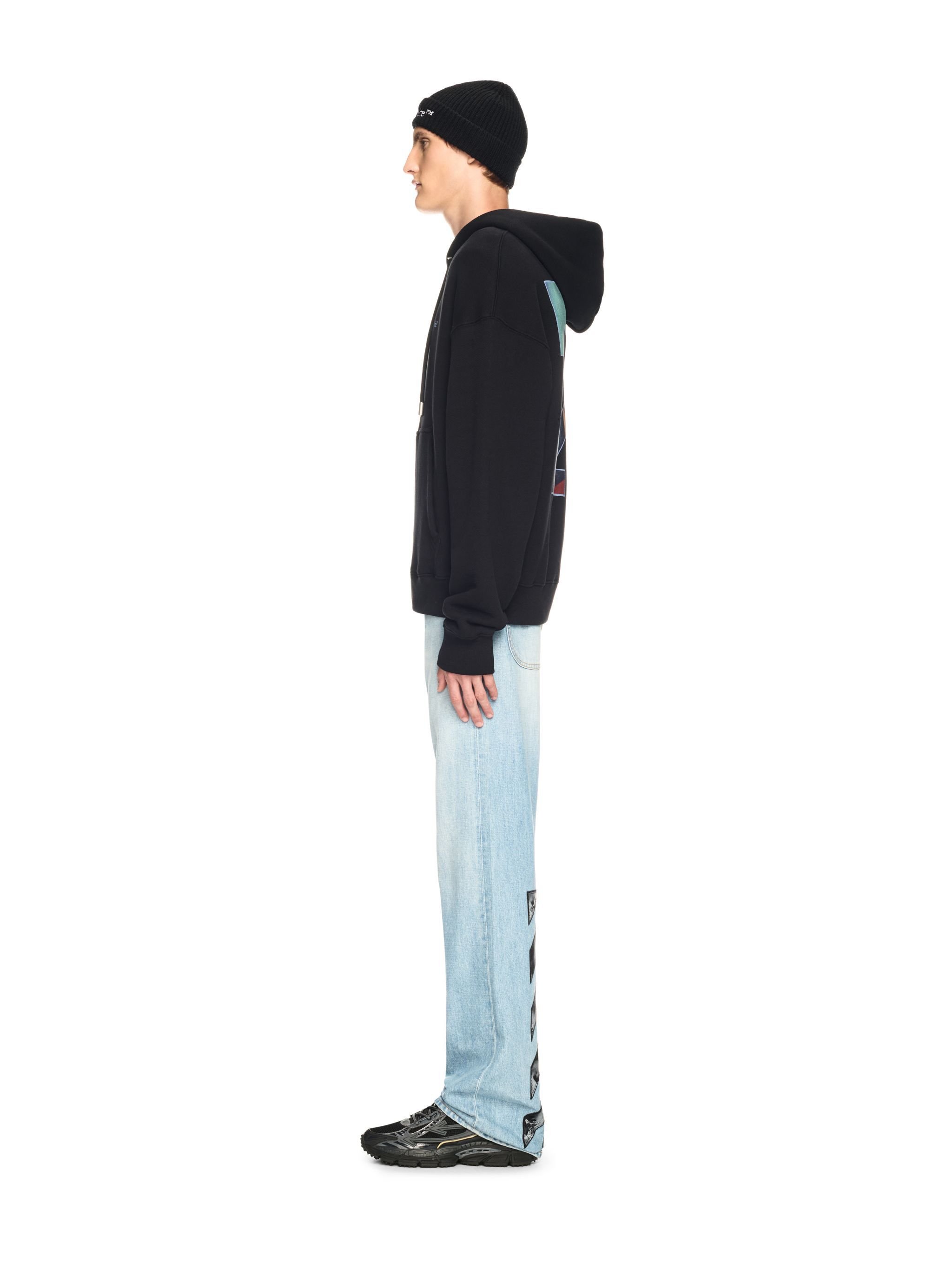 OFF WHITE Black Barber Arrow Hoodie BLACK OMBB085S25FLE00R