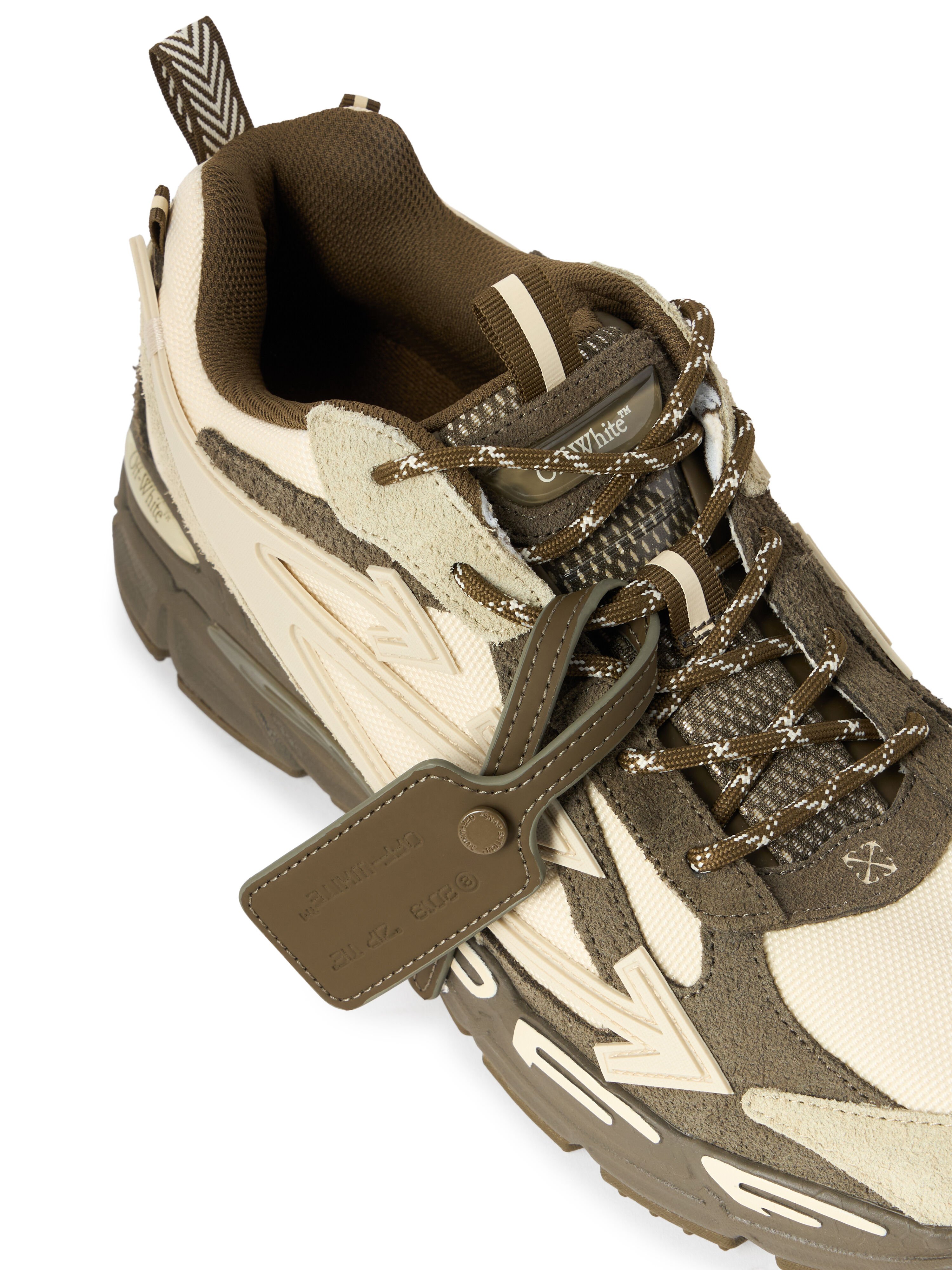 OFF WHITE Be Right Back Sneakers FOREST GREEN - SAND OMIA295F25LEA001