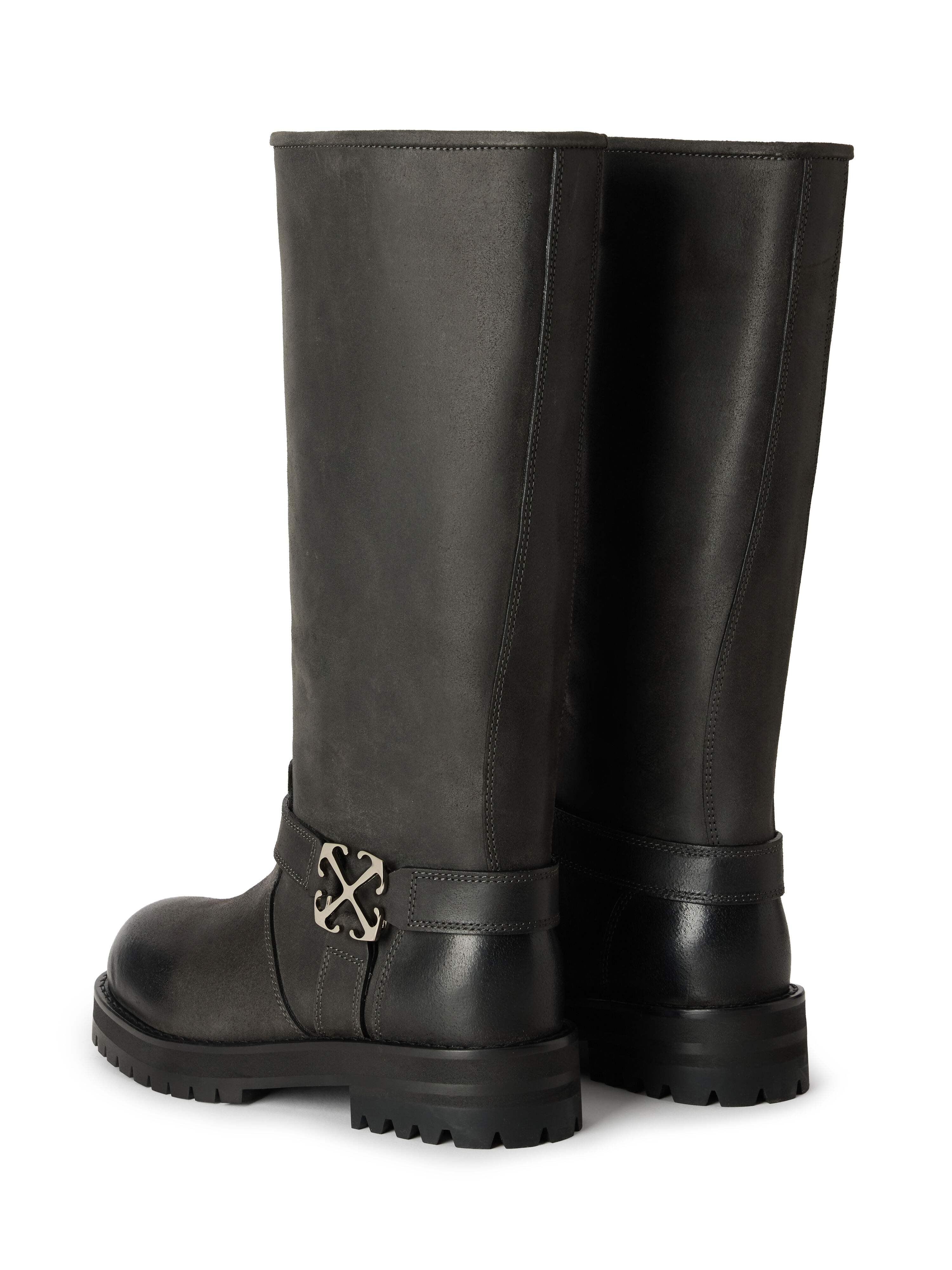Off Track High Boots OFF WHITE Off Track High Boots Black OWIE04MF25LEA002