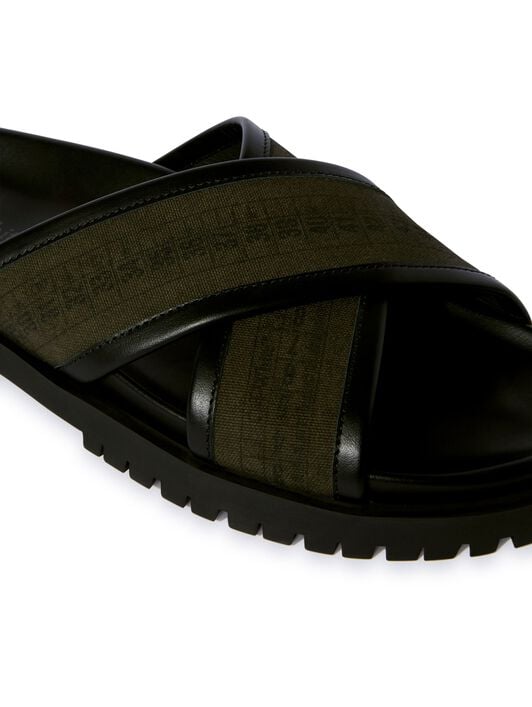 OFF WHITE Grün/Schwarz Chicago Crisscross Sandalen GRÜN OMIH002S25FAB001