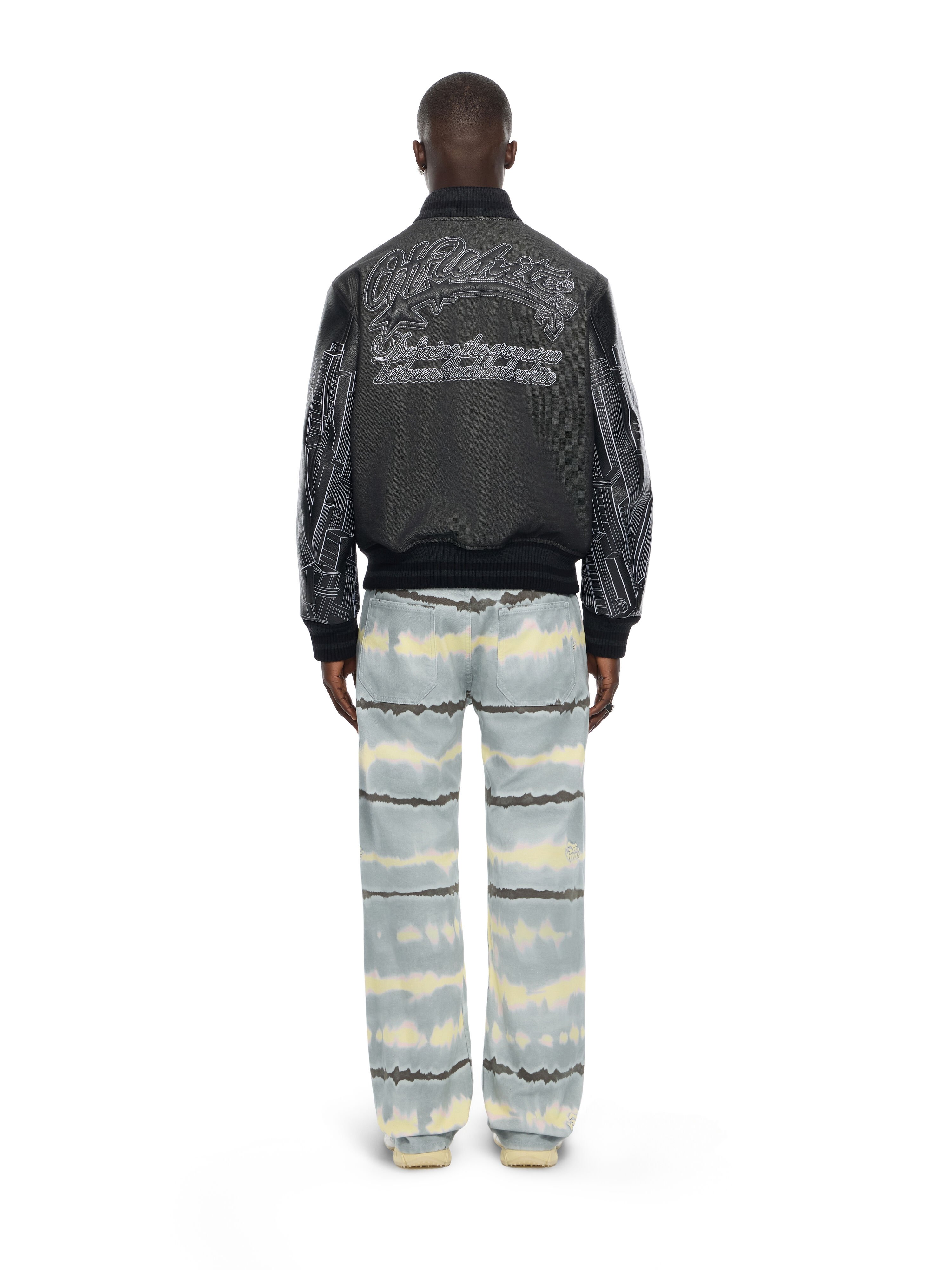 OFF WHITE Skyline Varsity Jacket BLACK 44MJA122Z26L002