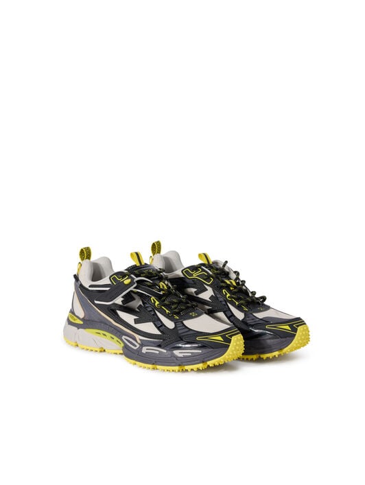 OFF WHITE Be Right Back Sneakers BLACK - LEMON YELLOW OMIA295F25FAB002