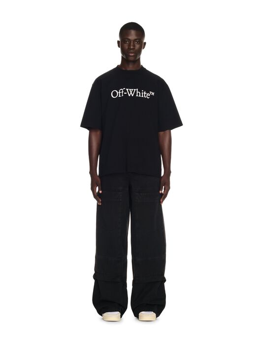 OFF WHITE Big Bookish Skate Kurzärmeliges T-Shirt SCHWARZ OMAA120C99JER008