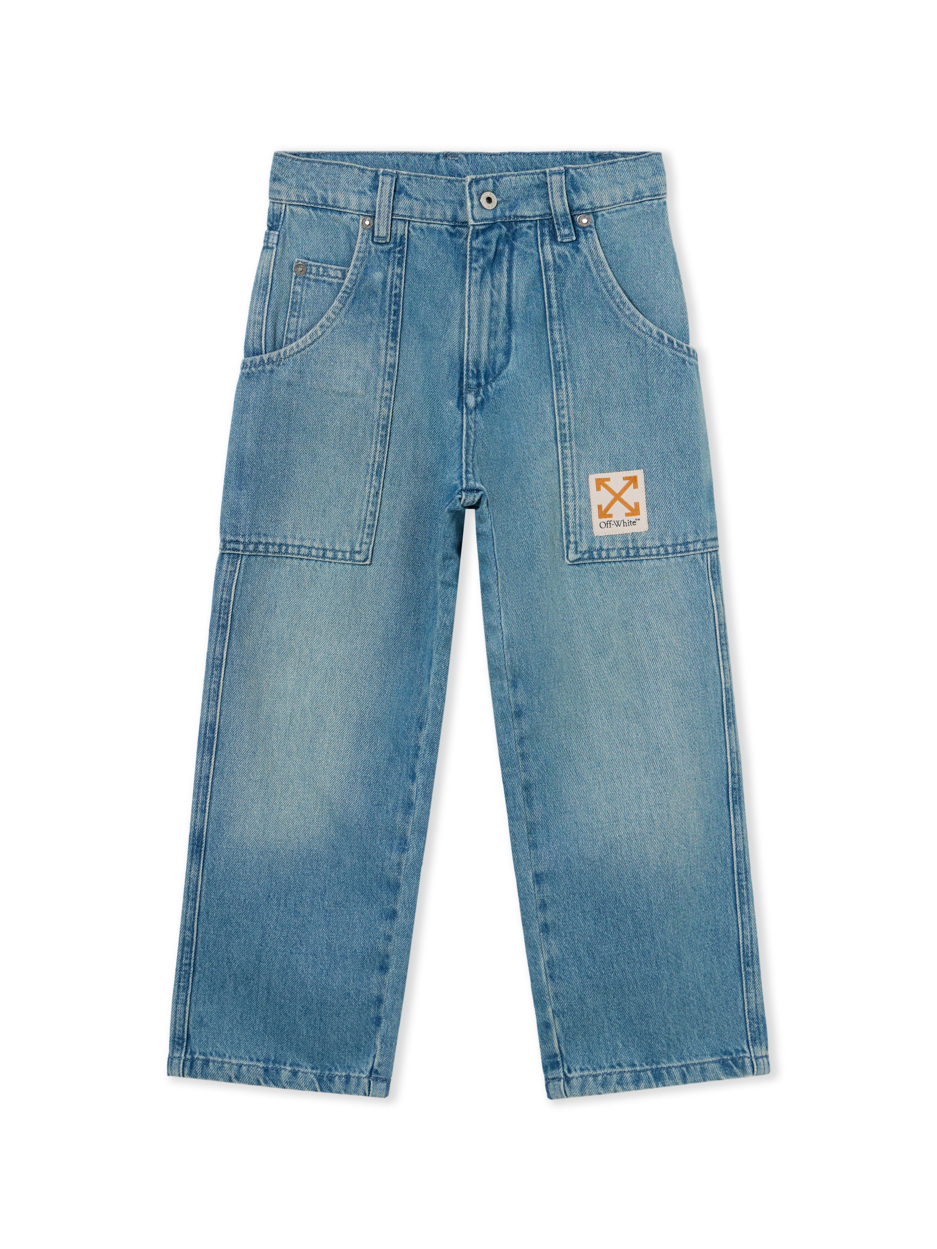 Arrow Label Denim Cargo Pants OFF WHITE Arrow Label Denim Cargo Pants SAND BLUE 44BYB003F26D001