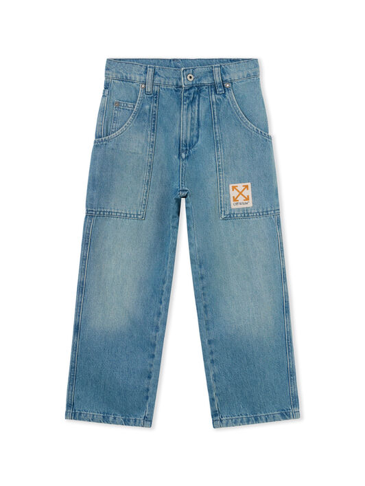 Arrow Label Denim Cargo Pants OFF WHITE Arrow Label Denim Cargo Pants SAND BLUE 44BYB003F26D001