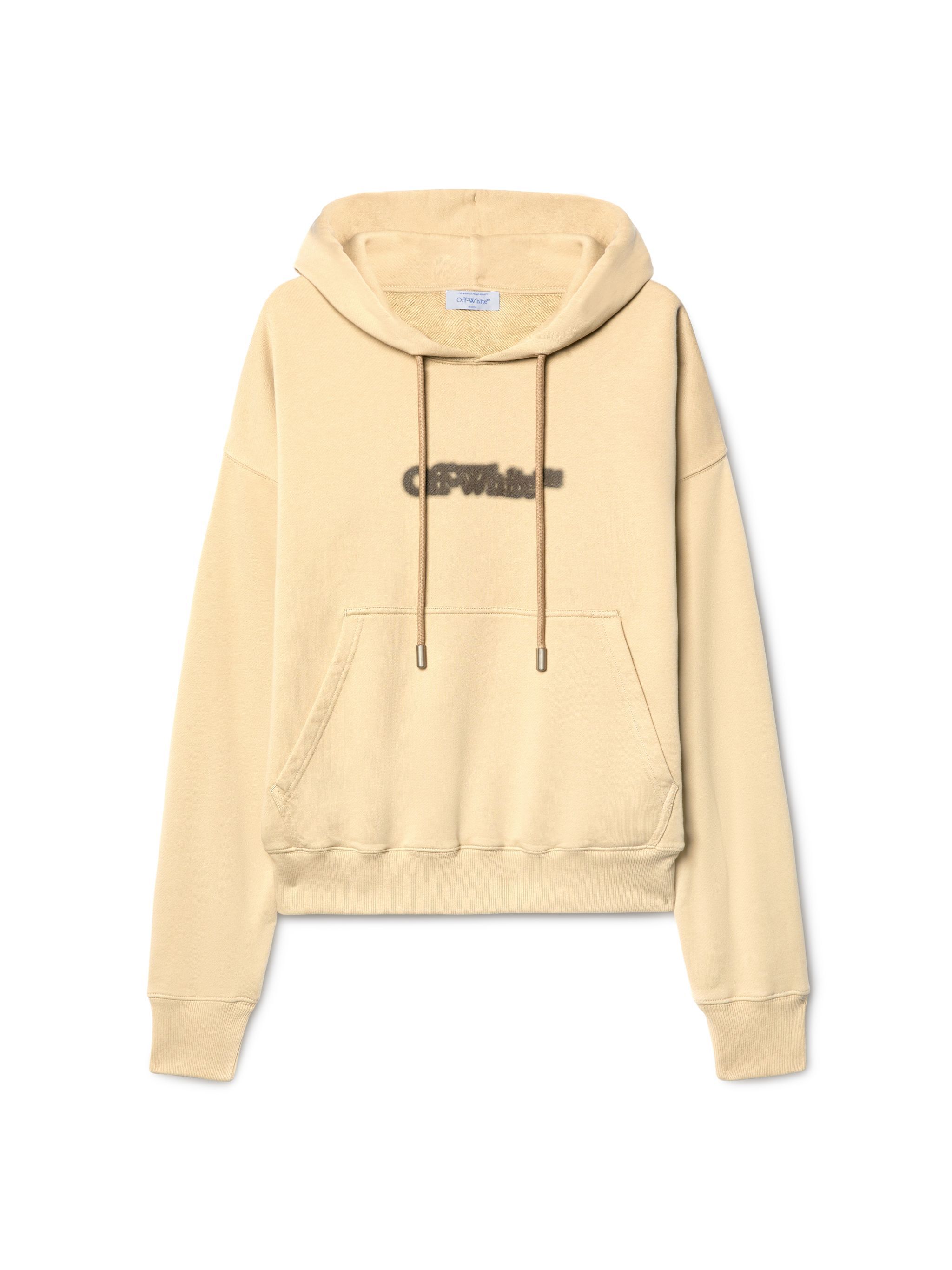 OFF WHITE Felpa Beige Con Cappuccio E Motivo Spray Arrow NEUTRO OMBB085S25FLE00I