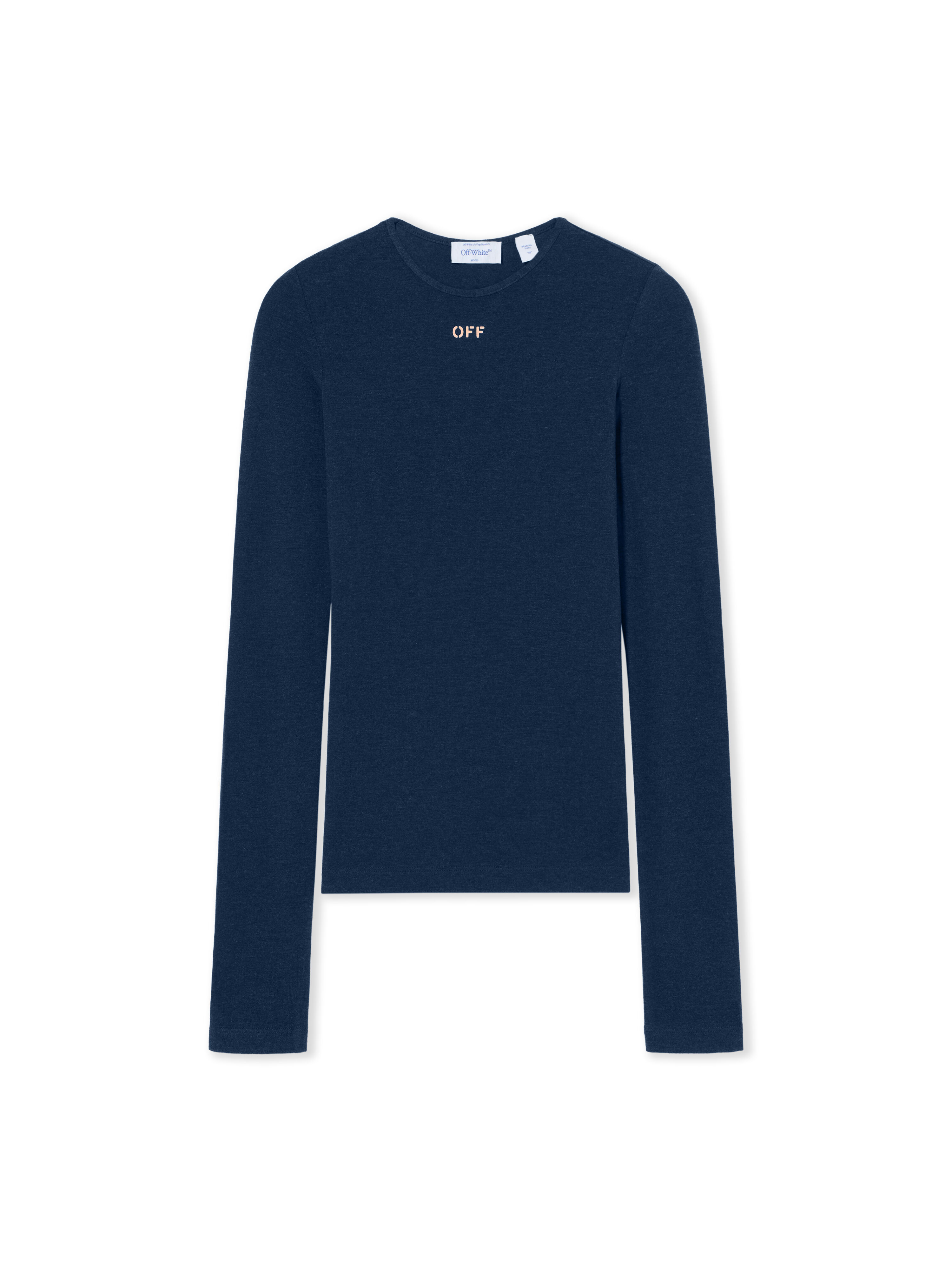 Off Stamp Fitted Long Sleeve Top OFF WHITE Off Stamp Fitted Long Sleeve Top Blue Melange Bellini 2FB00408T