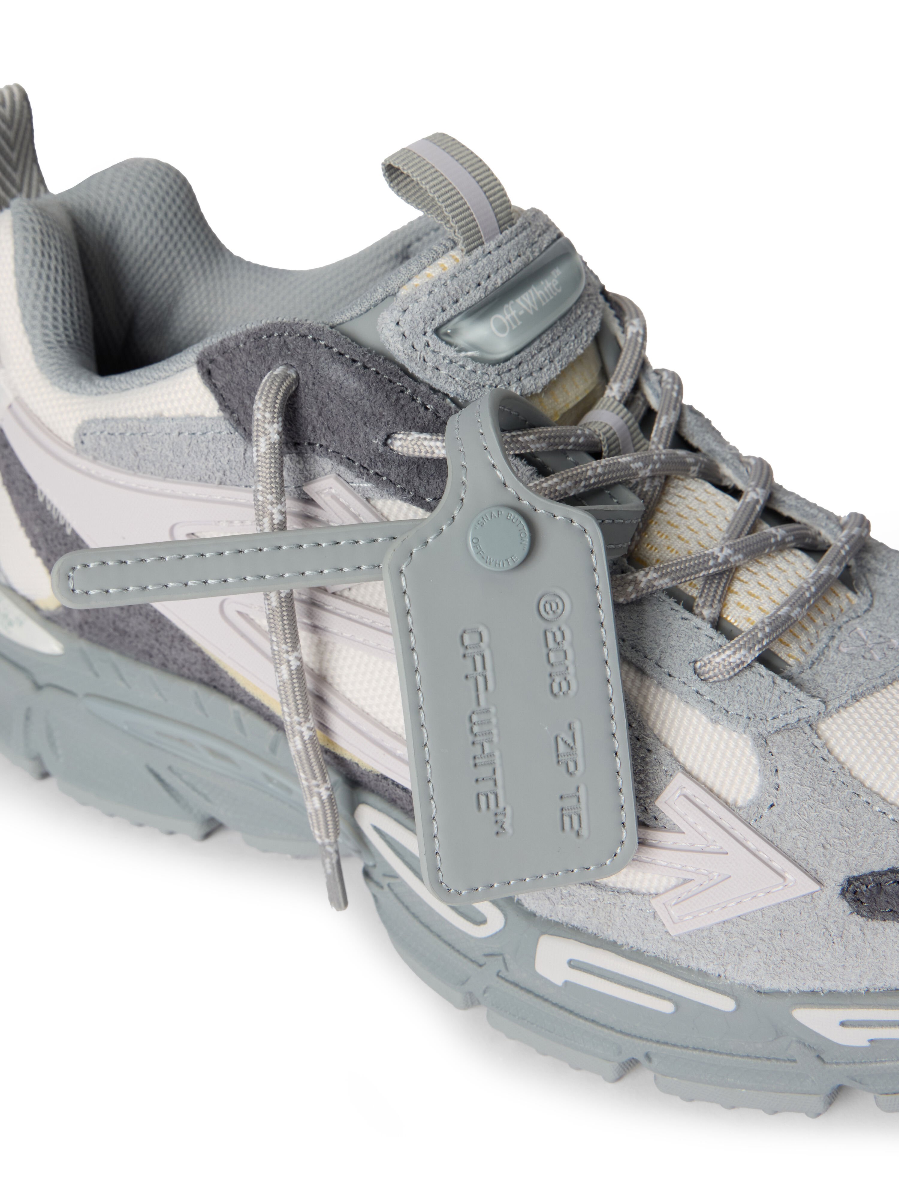 OFF WHITE Be Right Back Suede Sneakers GREY MELANGE - LIGHT GREY OWIA289F25LEA001