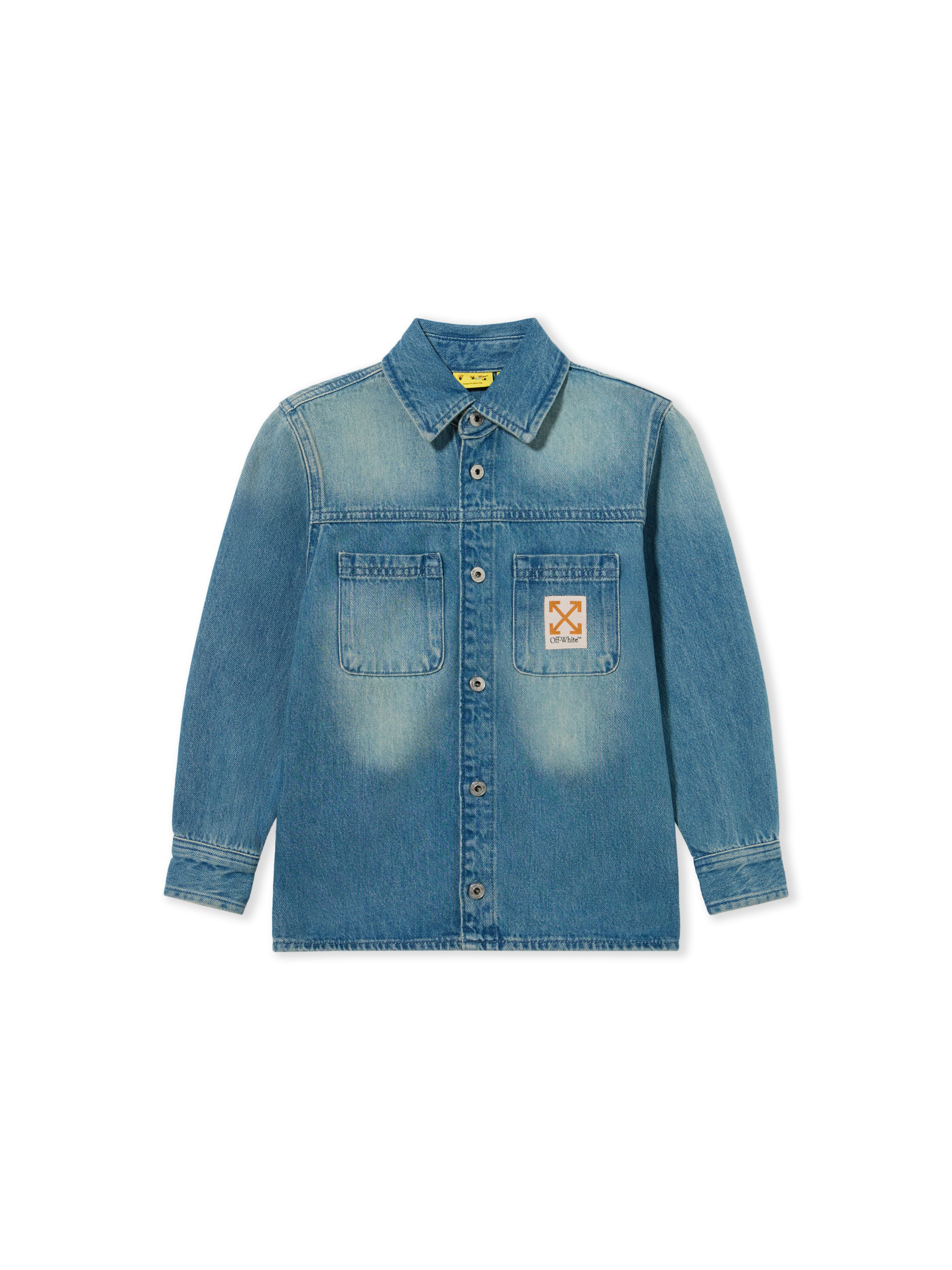 Arrow Label Long Sleeve Denim Shirt OFF WHITE Arrow Label Long Sleeve Denim Shirt SAND BLUE 44BYD004F26D001