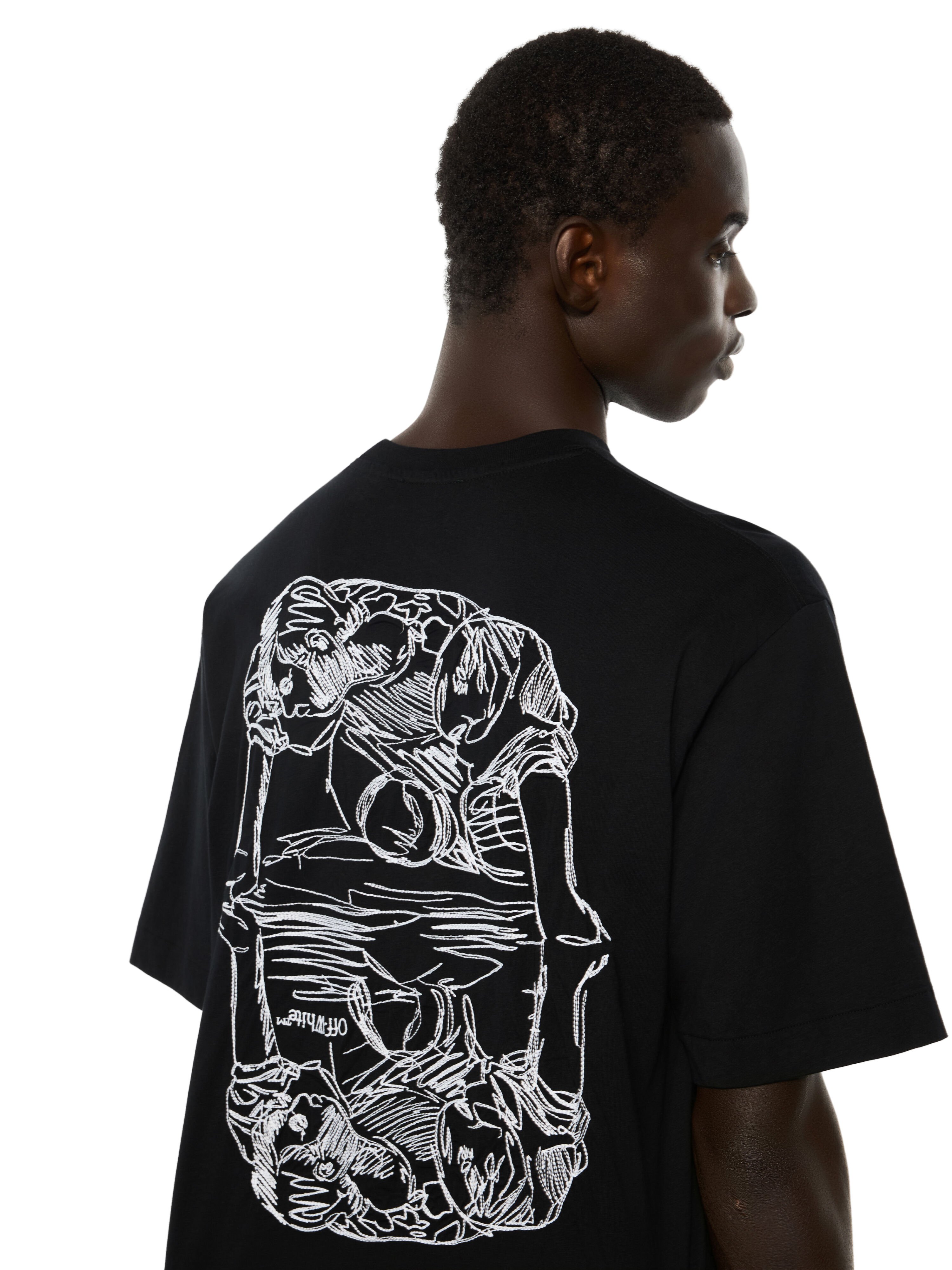 Scribble Narciso Skate Short Sleeve T-Shirt OFF WHITE Scribble Narciso Skate Short Sleeve T-Shirt BLACK 44MAA120F26J017