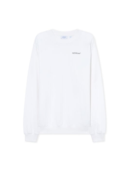 OFF WHITE Arrow Glowing Flower Sweatshirt White-Night Sky 2BA055S26FLE002