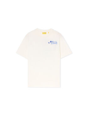 OFF WHITE Arrow Acrylic T-Shirt WHITE - BLUE OBAA002F25JER007