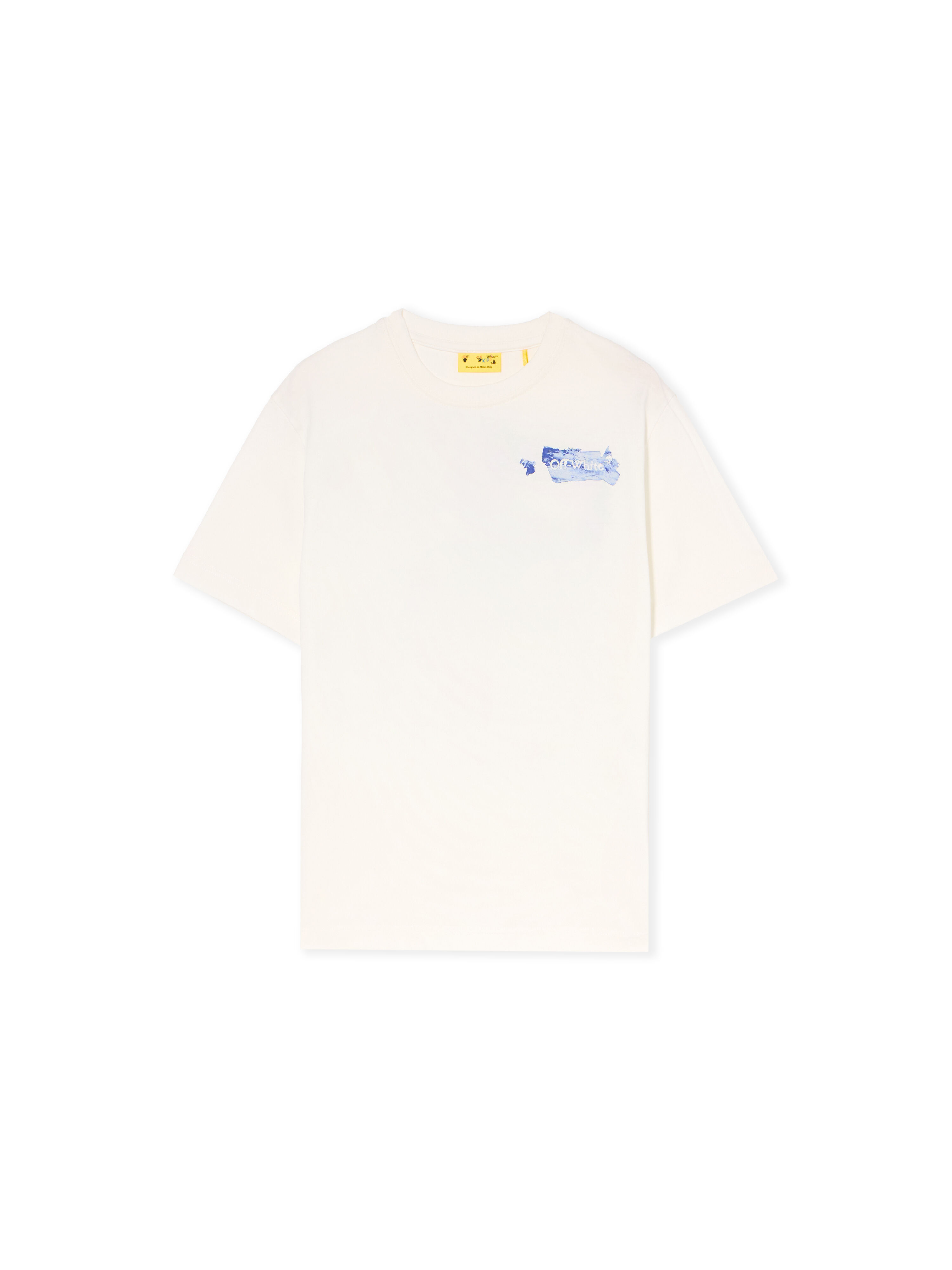 OFF WHITE Arrow Acrylic T-Shirt WHITE - BLUE OBAA002F25JER007