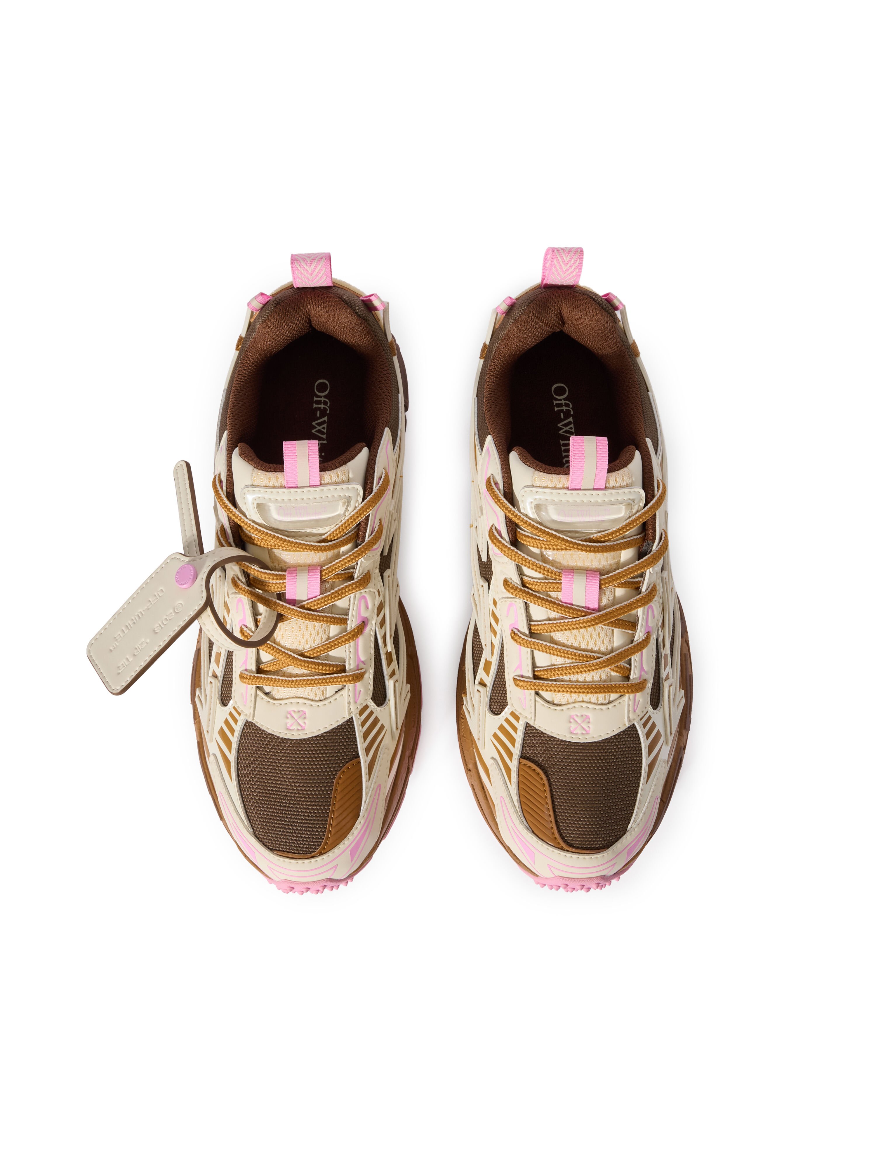OFF WHITE Be Right Back Sneakers DARK BROWN - ROSE PINK OWIA289F25FAB002
