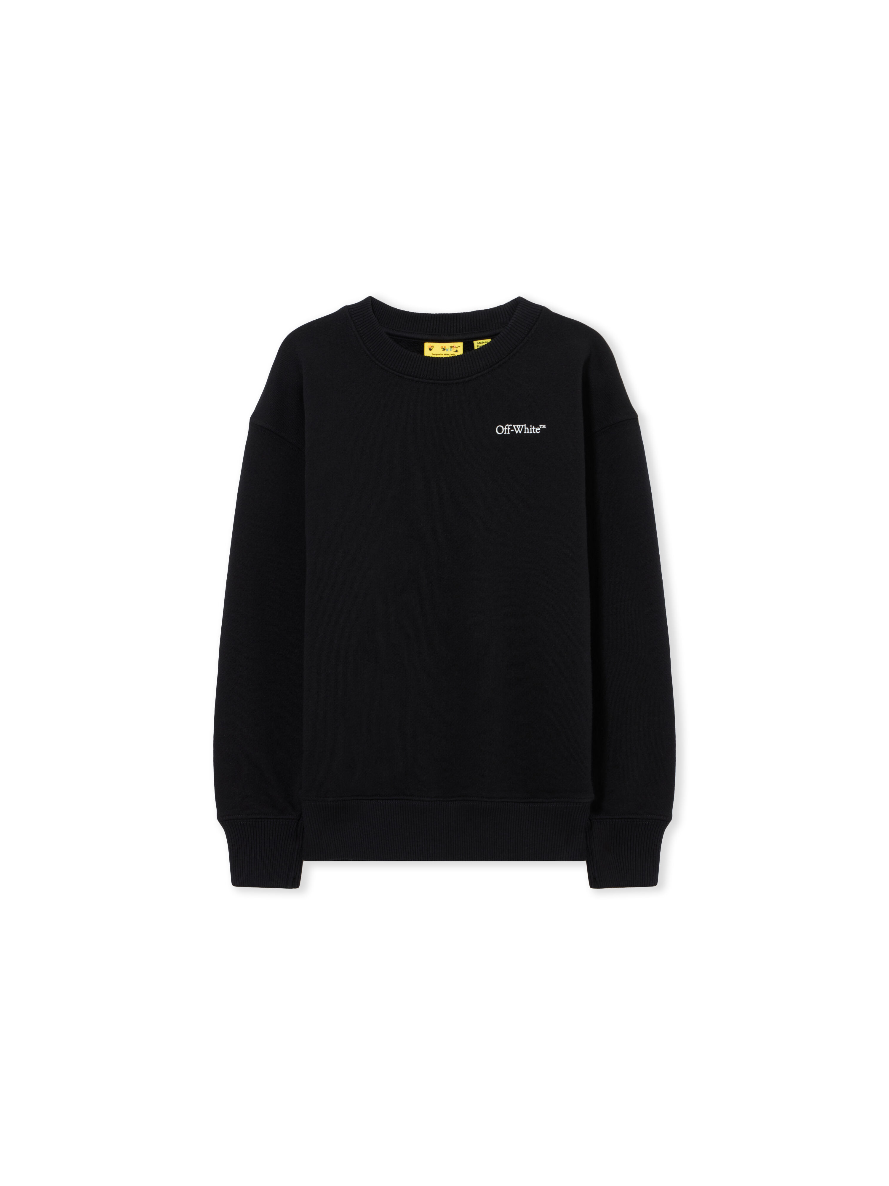 OFF WHITE Scribble Diag Crewneck BLACK 44BBA001S26F008