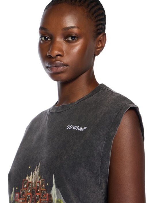 Landscape Arrow Tank Top OFF WHITE Landscape Arrow Tank Top MARBLE BLACK-WHITE OWAC018F25JER002