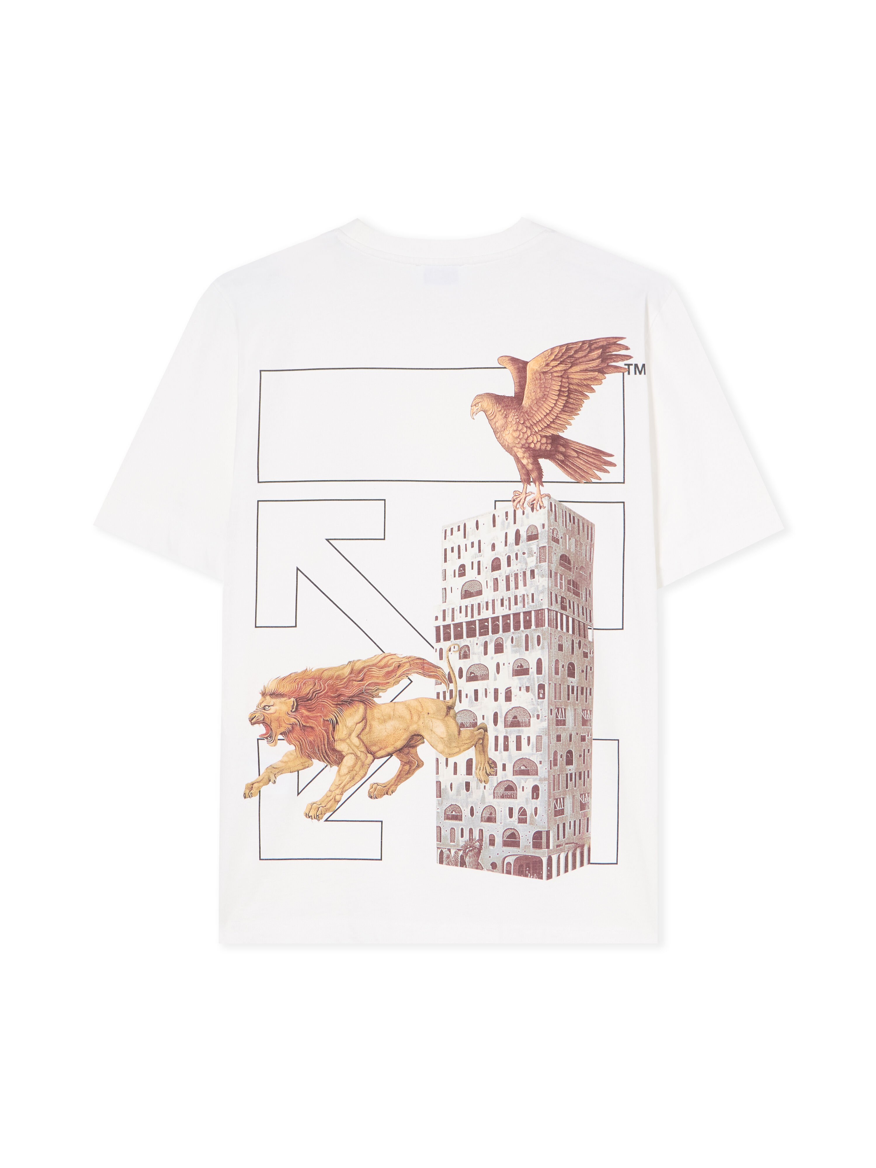 OFF WHITE Building Arrow Slim Logo Tee WHITE - BLACK OMAA027F25JER002