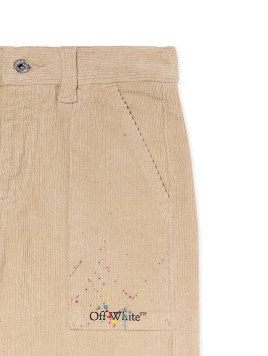 Diagonal Splat Corduroy Logo Pants OFF WHITE Diagonal Splat Corduroy Logo Pants SAND - BLACK OBCA00AF25FAB001