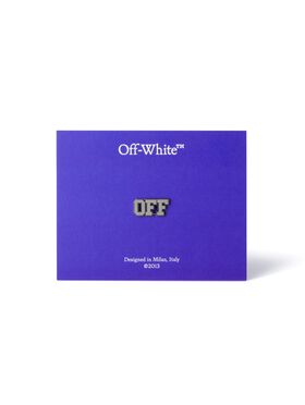 OFF WHITE Silver Off Dubrae Charm BLACK OMND09BC99LEA001
