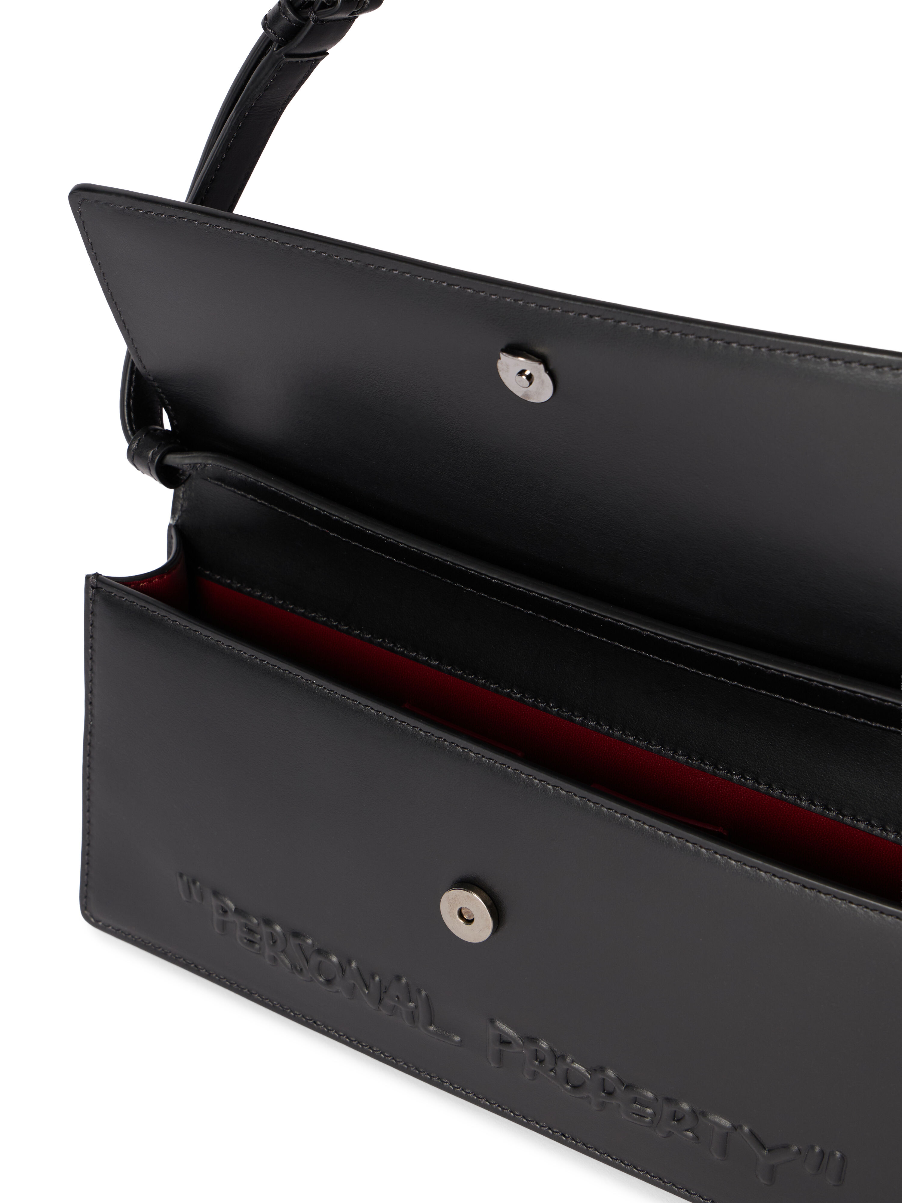 OFF WHITE Jitney 1.0 Quote3D Bag BLACK - BLACK OWNN172C99LEA003