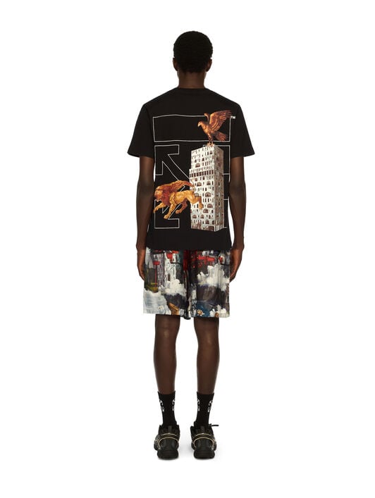 Building Arrow Slim Logo Tee OFF WHITE Building Arrow Slim Logo Tee BLACK - WHITE OMAA027F25JER002