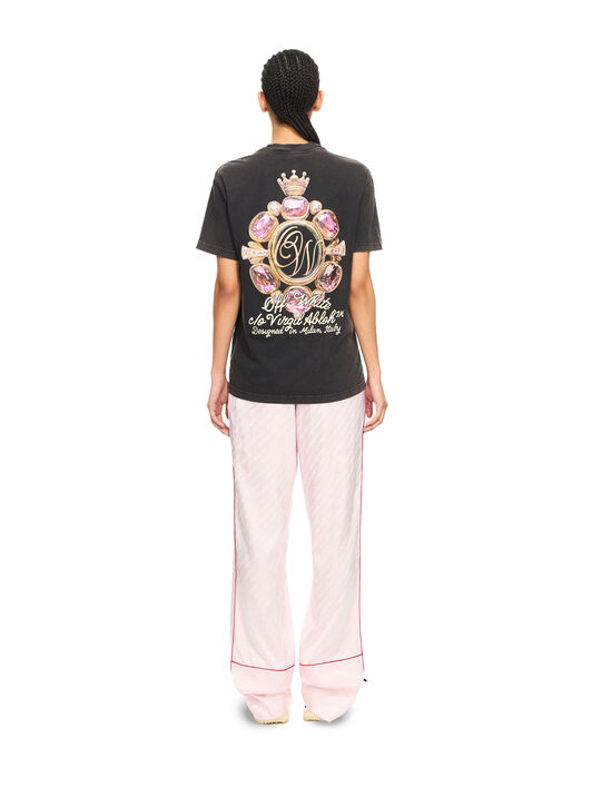 OFF WHITE Royal Jewels T-shirt Marble Black-Lemon Icing 2AA089S26JER008