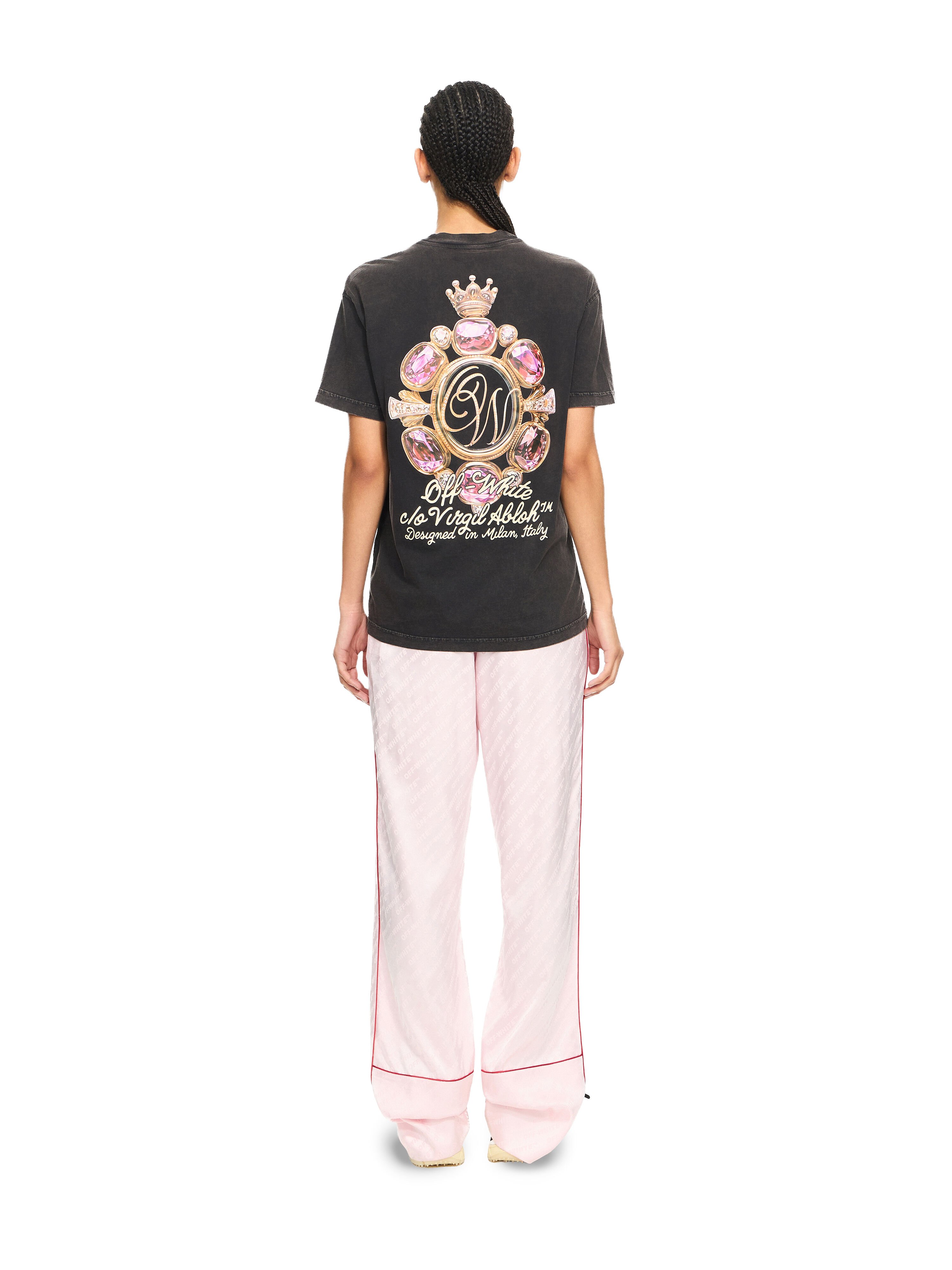 OFF WHITE Royal Jewels T-shirt Marble Black-Lemon Icing 2AA089S26JER008