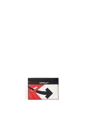 OFF WHITE Out Of Office Sneaker Card Case BLACK - STRAWBERRY RED OMND099F25LEA001