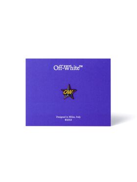 OFF WHITE Yellow/Red Star Dubrae Charm BLACK OMND09BC99LEA001