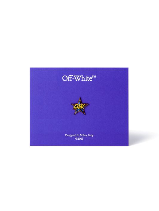 OFF WHITE Schminktasche Mit Zitat BLAU OMZF001T25MET009