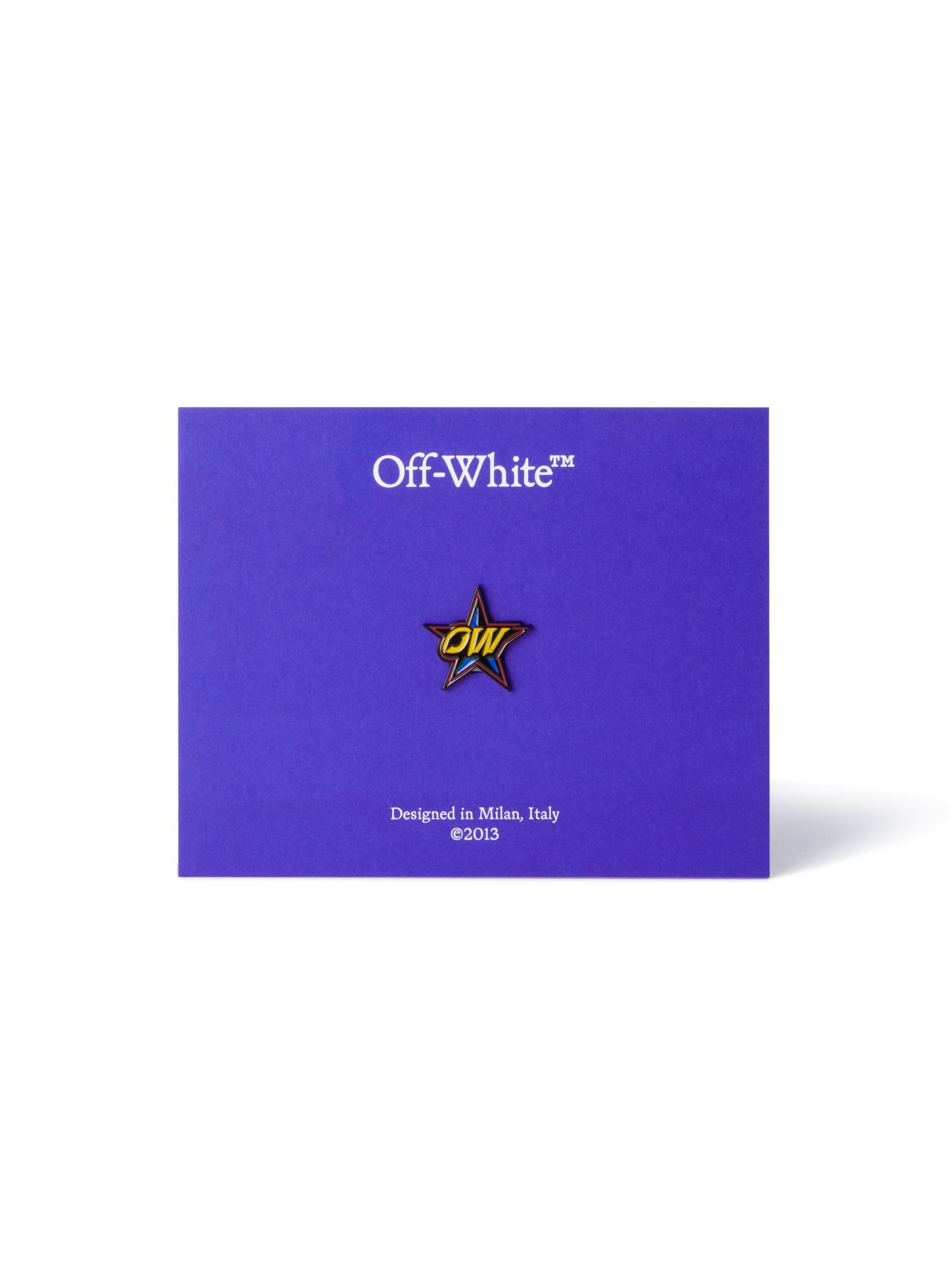 OFF WHITE Schminktasche Mit Zitat BLAU OMZF001T25MET009