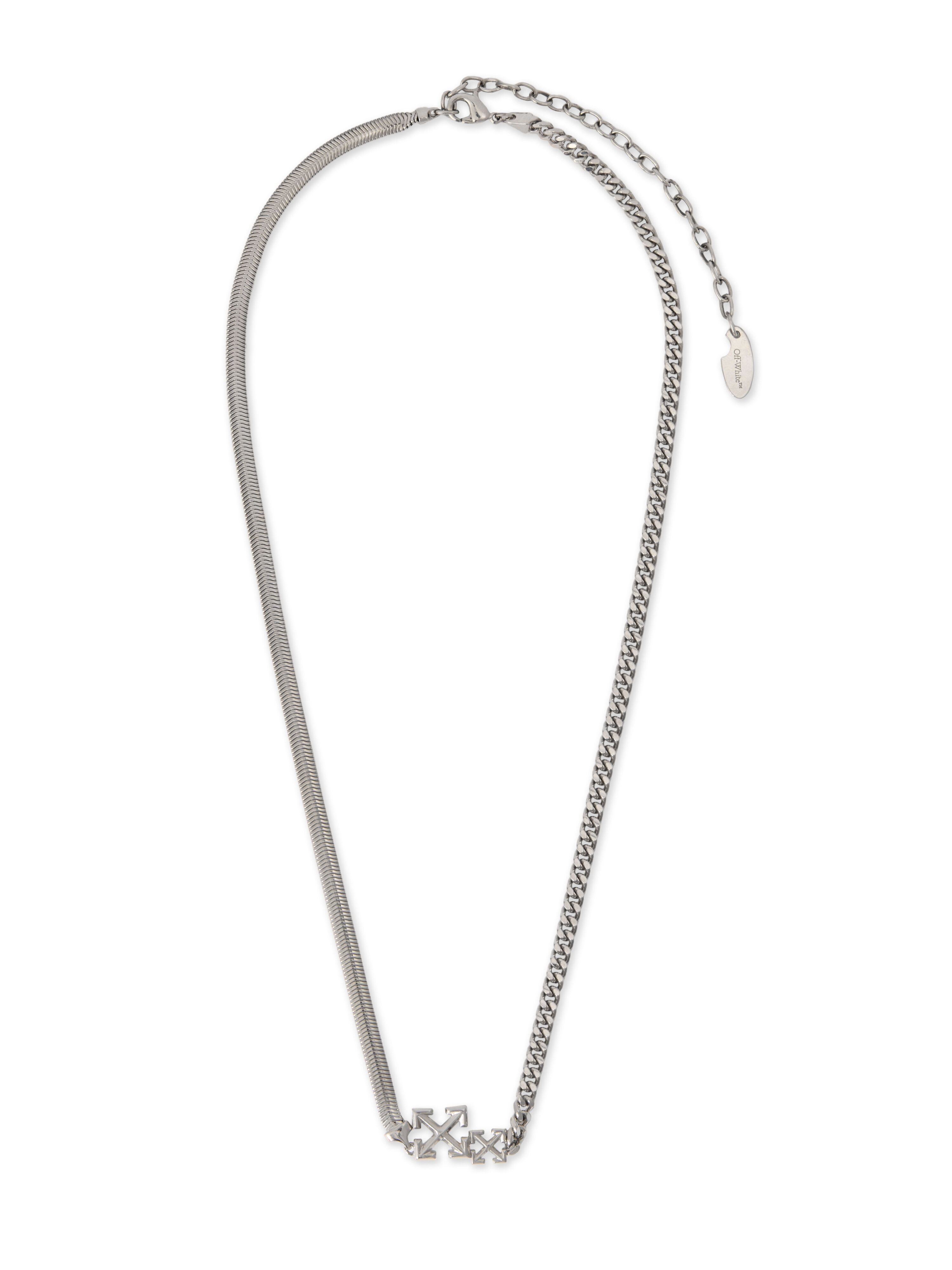 Double Arrow Necklace in SILVER - SILVER for Men | Off-White™