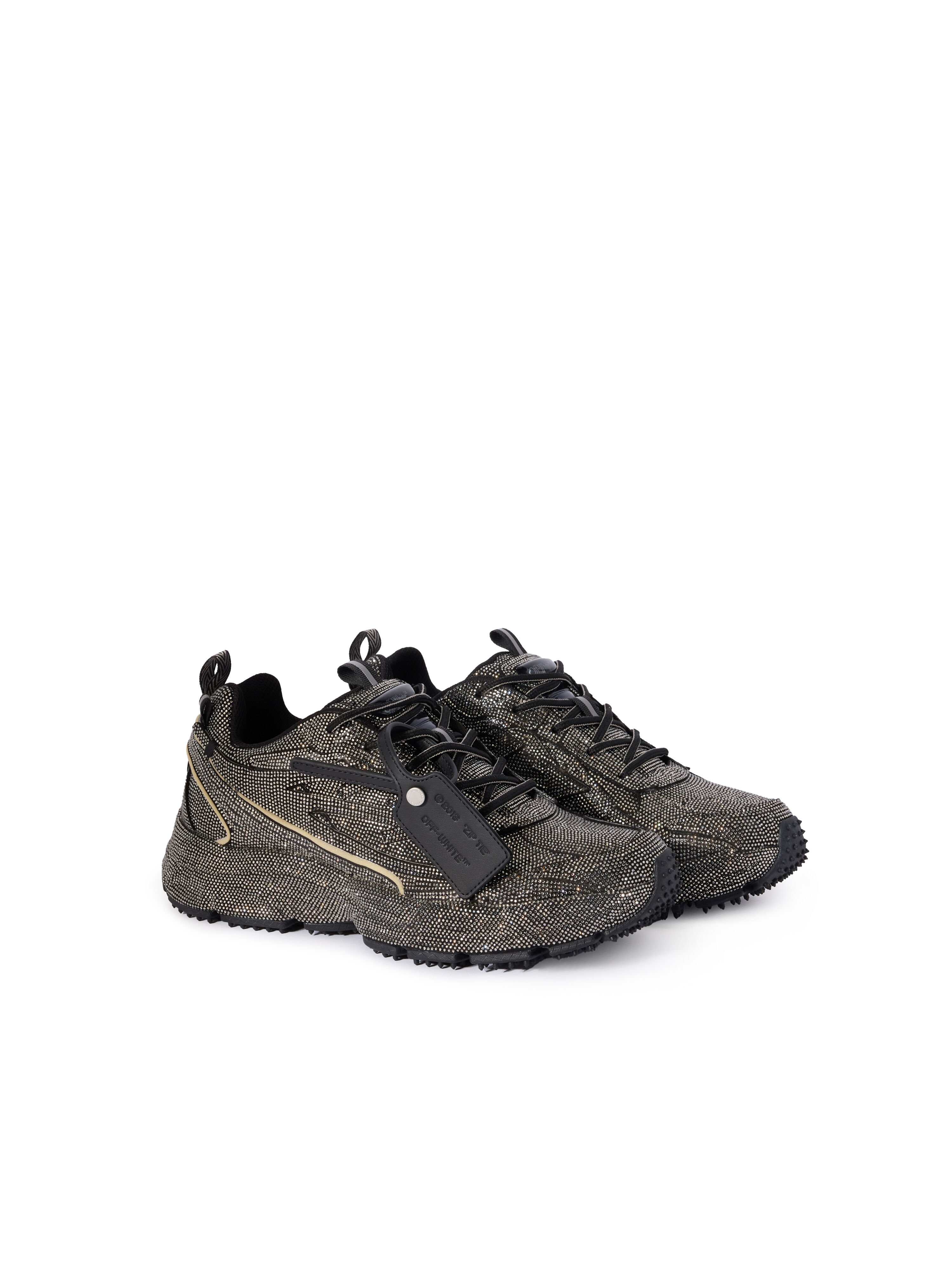 OFF WHITE Be Right Back Sneakers GLITTERED - BLACK OMIA295C99FAB002