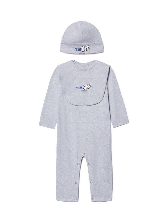 OFF WHITE 3-Teiliges Set Mit Logo GRAU OB2X001S25JER001