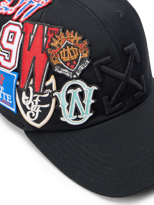 OFF WHITE MULTI PATCH BASEBALL CAP BLACK - MULTICOLOR OMLA04AF25FAB00B